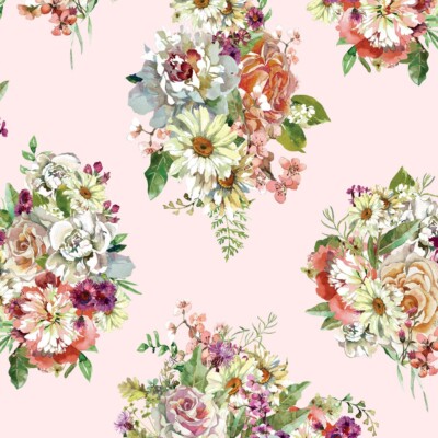Elysium Digital Bouquets Y4187-132 Pink Iron Orchid Clothworks BTHY Quilt fabric