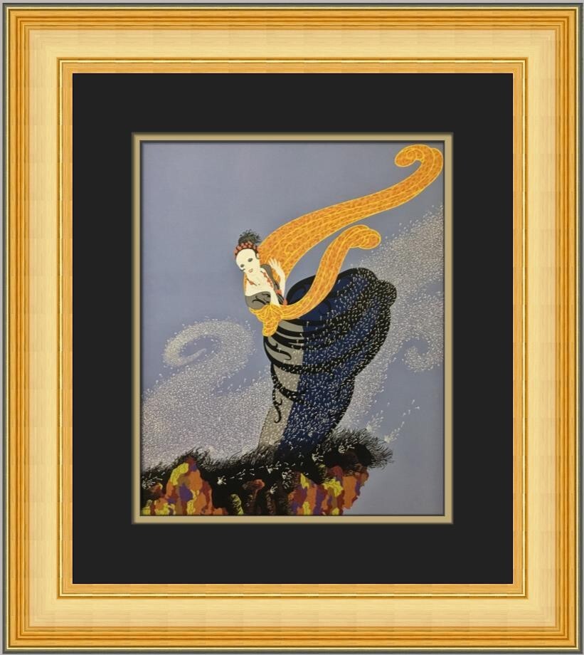 Erte Summer Breeze Custom Framed Print FREE SHIPPING