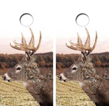 Whitetail Deer Bow Hunter Cornhole Board Wrap LAMINATED Decal Vinyl Sticker 4376