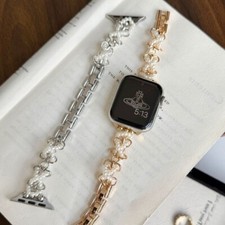 Pearl Chain Metal Band Compatible For Apple Watch S10/9/8/7/6/5/4/Ultra/SE