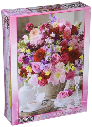1000-Piece Jigsaw Puzzle Rose Tea Time Micro Pieces 26x38cm JP - Picture 1 of 2