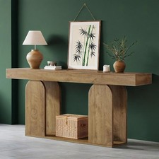 Mesa consola larga mesa de salón granja encanto con base en forma de U