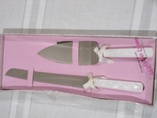 NOS Vtg. Wedding Cake Knife and Server Set by Jamie Lynn in Box