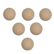 6 PCS Foosball Table Natural Cork Ball Replacement Game Accessory Part