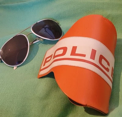 paire de lunettes solaires junior Police métal laquées blanches - Photo 1/4
