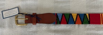 Smathers & Branson Belt - Mayan Needlepoint Pattern - Size 36 - NWT - RARE!