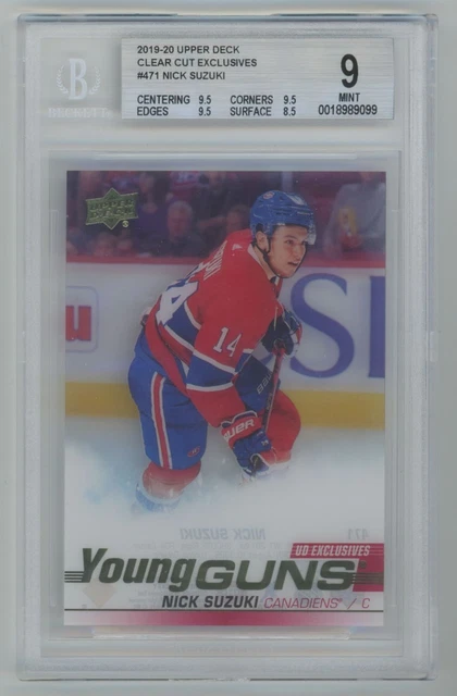 2019-20 Clear Cut Exclusives Young Guns Nick Suzuki RC BGS 9 (BraMay)