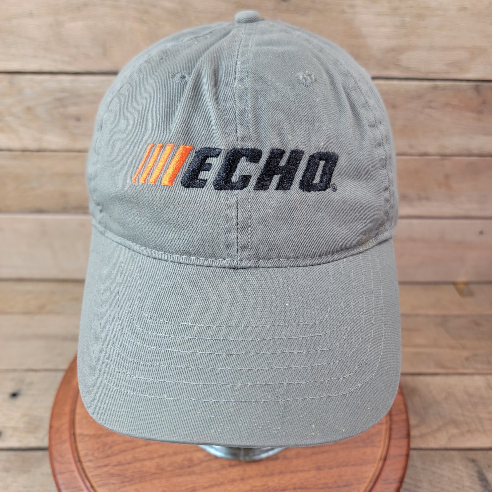 ECHO Adjustable Strapback Hat Gray Outdoor Power … - image 1