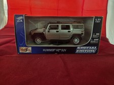 Maisto Special Edition Hummer H2 SUV 1:27 Scale Silver Gray Diecast Car