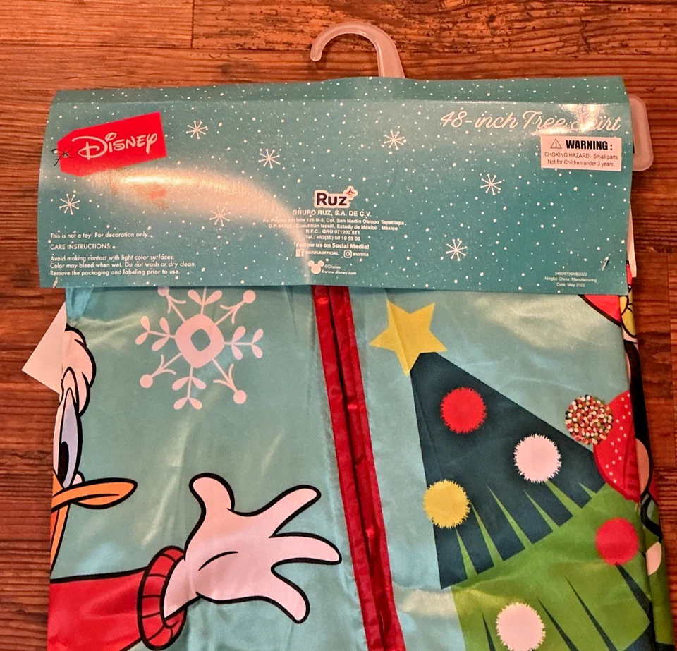 Disney Mickey & Friends 48” Christmas Tree Skirt RUZ 2022 Holiday Decor - NEW - Image 3 of 4