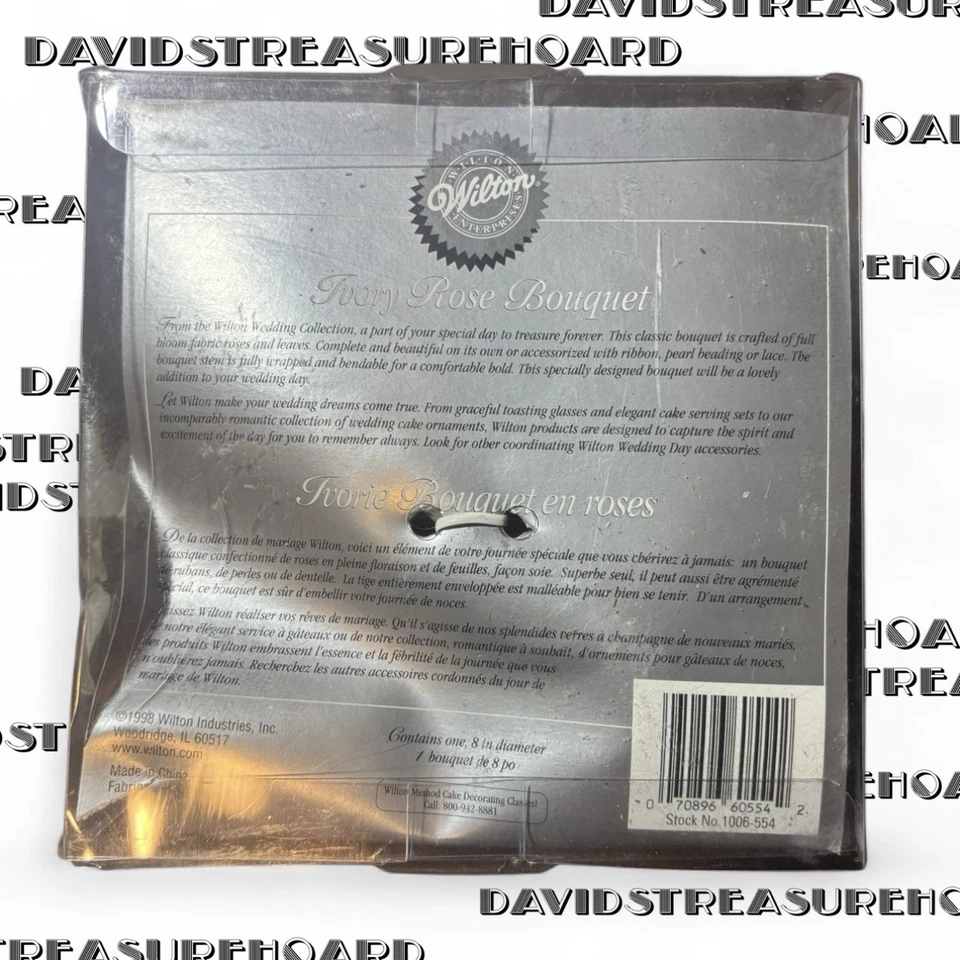 Ramo floral vintage 1998 Wilton rosa marfil boda Foto 2 de 4