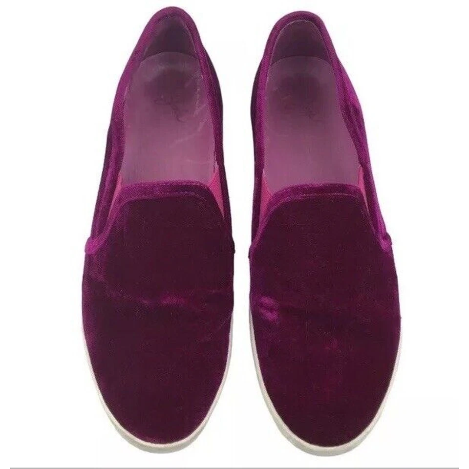 Joie Huxley Velvet Slip On Sneaker Womens Sz EU 37.5 US 7 Casual Fuchsia Purple - Image 3 of 4
