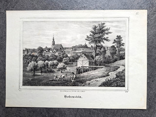 Hohenstein Ernstthal Lithographie aus der Saxonia V (1840)