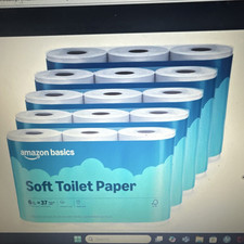 AmazonBasics Soft Strong Septic Safe 2-Ply Toilet Paper 30 XXL Rolls White