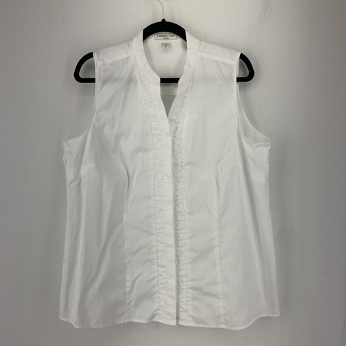 Top Coldwater Creek para mujer 1X 18 sin mangas con botones sin hierro playa costera