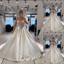 Elegant Wedding Dresses Sweetheart A Line Elegant White Ivory Bridal Ball Gowns