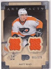 13/14 UD ARTIFACTS MATT READ DUAL GAME JERSEY /125 #58