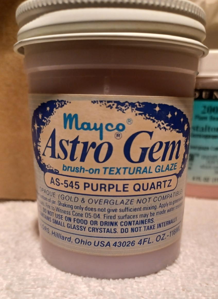 meico*.。♡　0527 Mayco Astro Gem Textural Purple Quartz Glaze #AS-545 Ceramic Paint