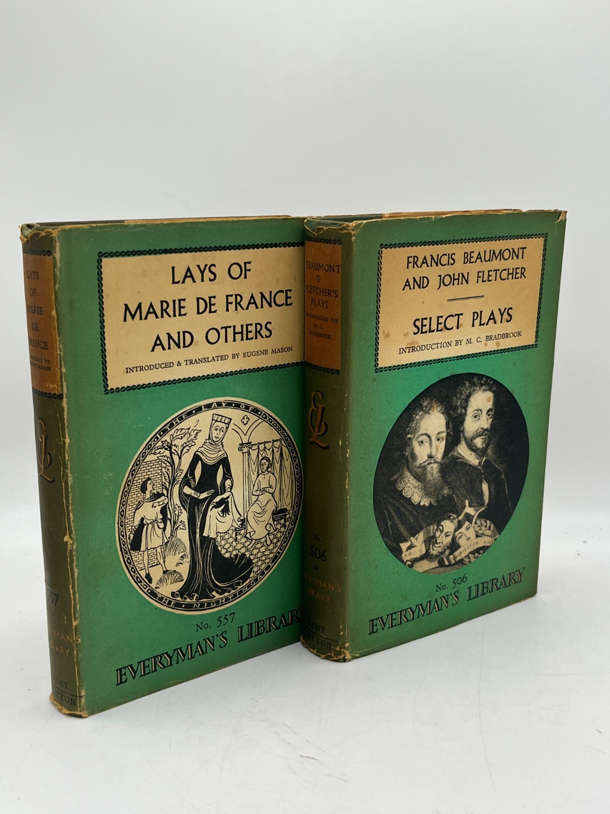 Lays of Marie de France / Beaumont Fletcher Select Plays HC Dent Everymans Lib