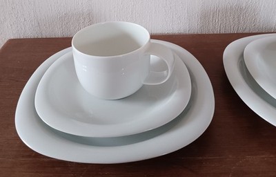 Rosenthal Suomi weiß 1x Kaffeegedeck Kaffeetasse Kuchenteller 3 Teile