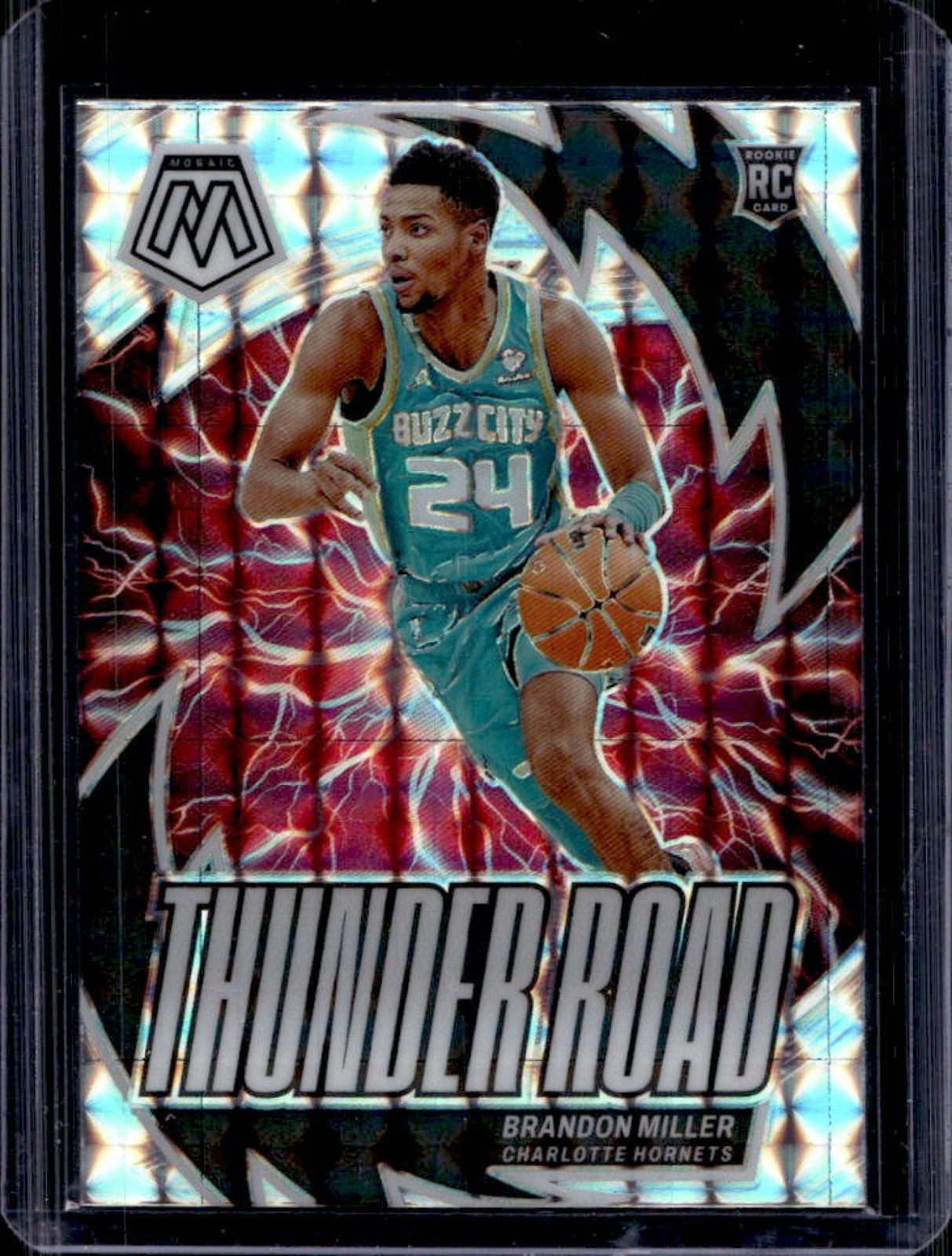 2023-24 Mosaic Brandon Miller Thunder Road RC Rookie #19 Hornets