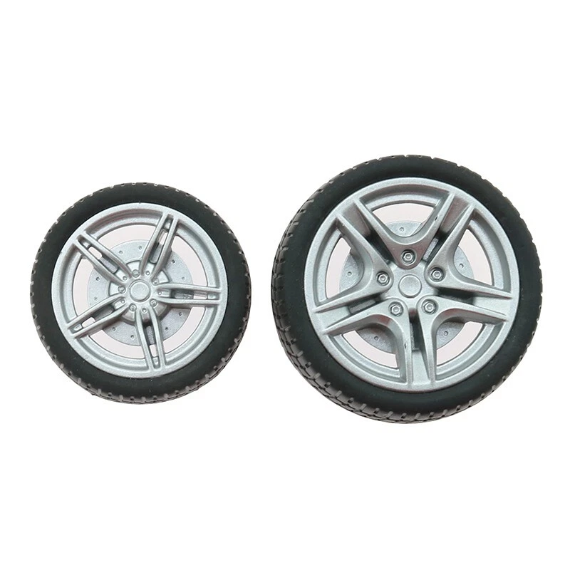 RC Modellbau Räder Rolle Welle Räder Felgen Reifen Gummi Kunststoff Auto DIY - Bild 4 von 4