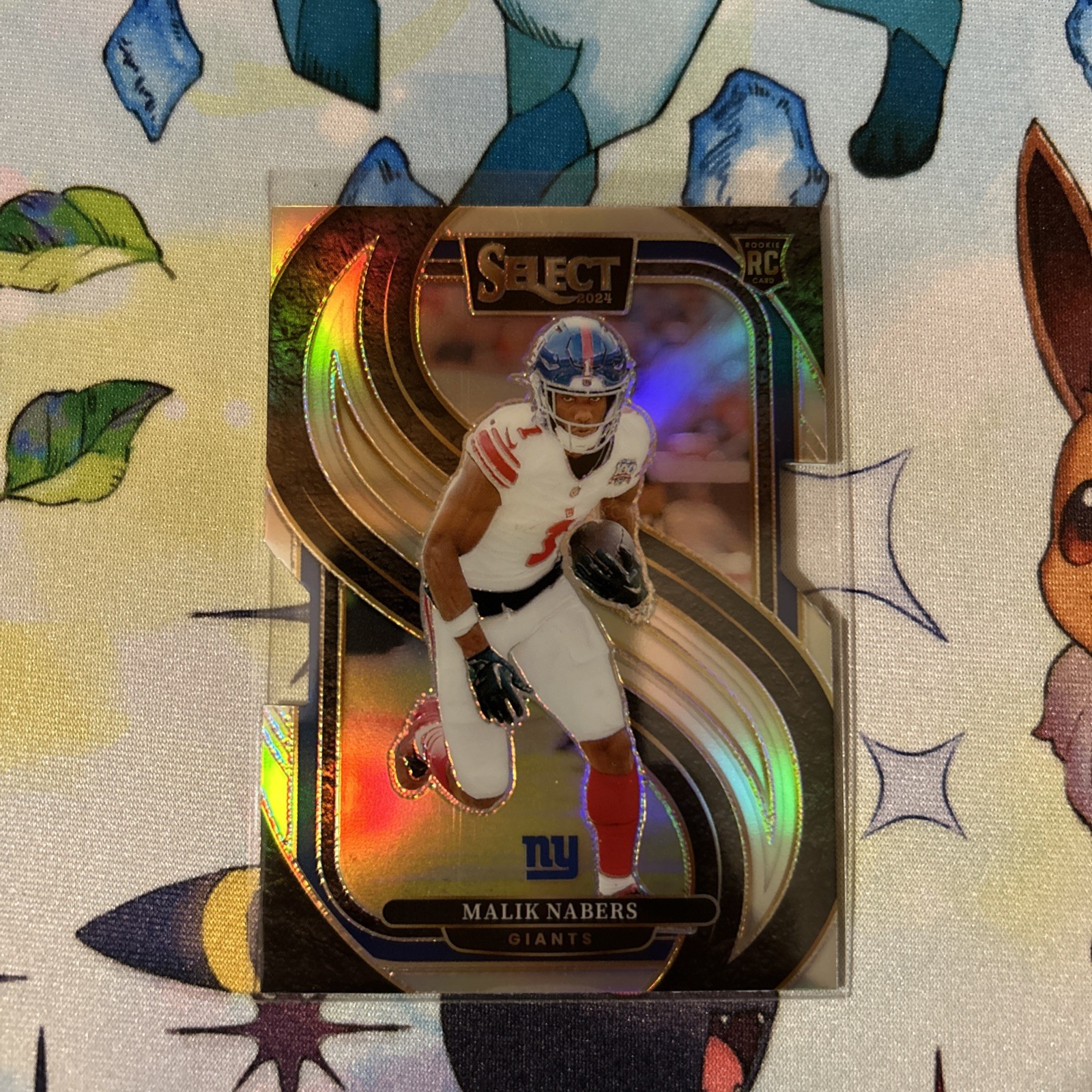 2024 Panini Select - Premier Level Malik Nabers #116 Silver Prizm Die-Cut (RC)