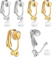 Clip-on Earring Converters Kit with Silicone Pads, Convert Pierced Earrings to
