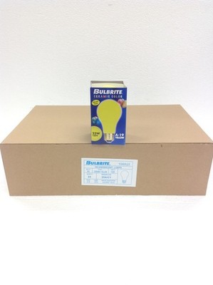 NEW 24 Pack CERAMIC BULB A19 25W 120V Vibrant YELLOW E26, 2500 Average Hours,QTY