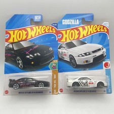 2024 Hot Wheels Nissan Skyline GT-R BCNR33 Black White Godzilla Lot Of 2