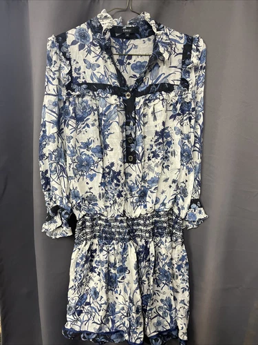 Abito Gucci seta taglia 40 vintage raro blu floreale