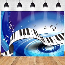 Music Piano Keys Backdrop for Music Party Decorations 7x5ft Abstract Photogra...