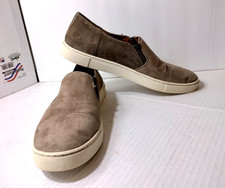 FRYE Women  s Taupe Chocolate LEATHER Ivy Slip-On Casual SNEAKERS Shoes Size 8