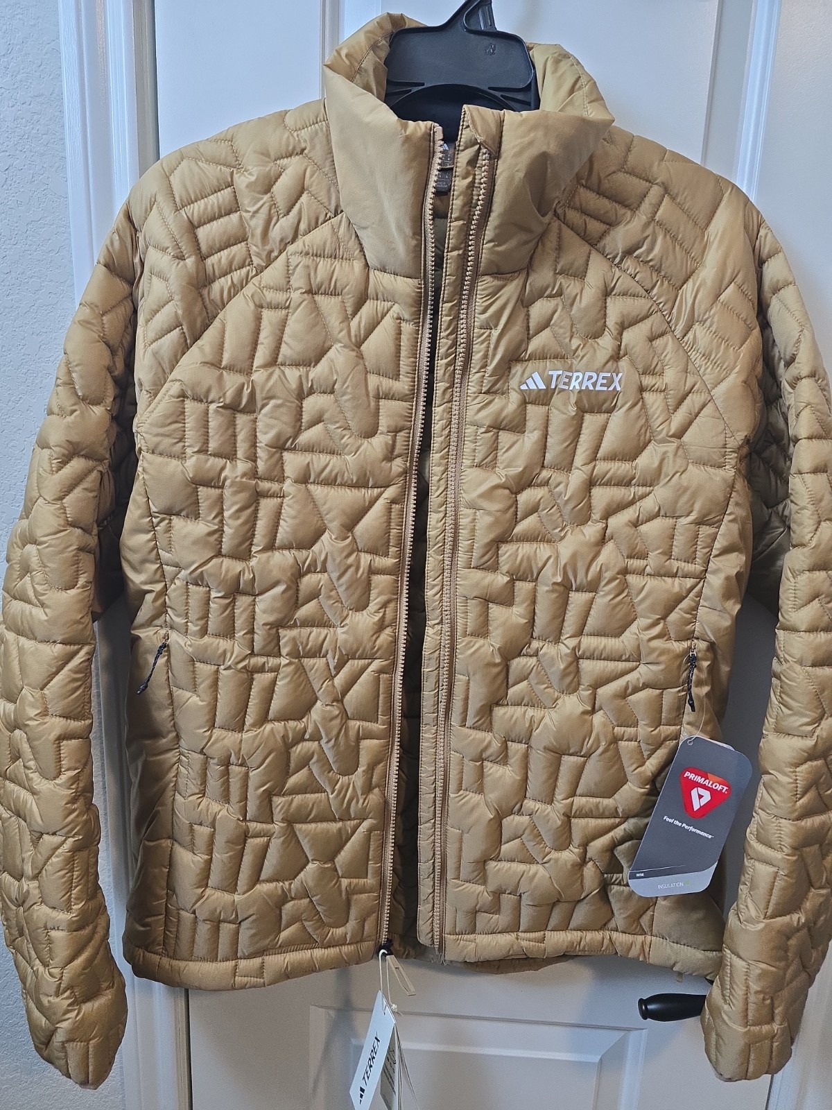 NEW Adidas Terrex XPR LF Hiking Jacket Primaloft Tan Men's Size L JL9750 image 7