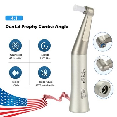 Dental Prophy 4:1 Contra Angle Low Speed Handpiece Screw-in Head Fit NSK E-type