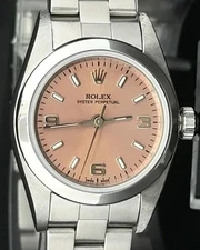 Rolex Oyster Perpetual 24mm Blue Stick Dial Oyster Bracelet 76094