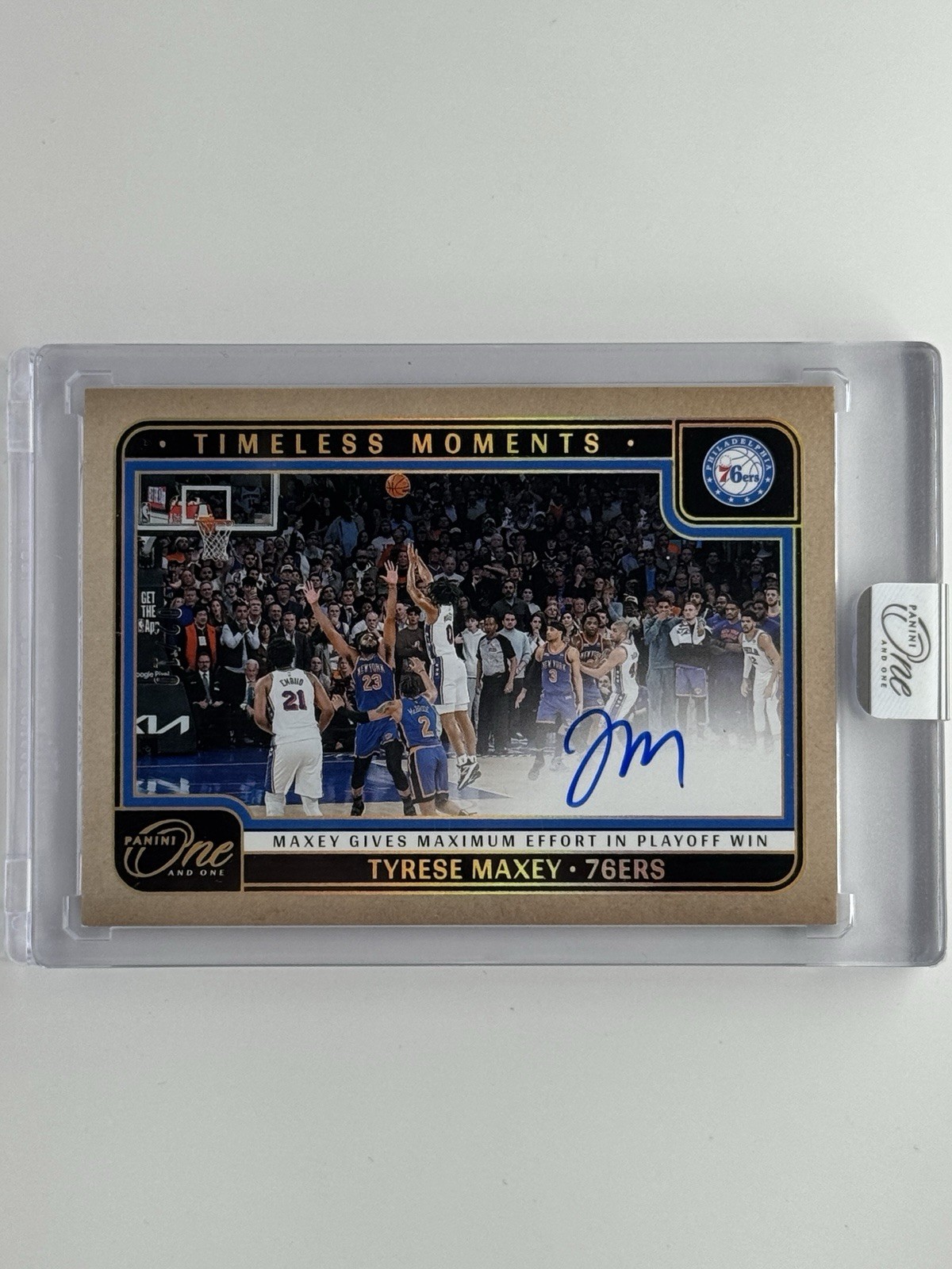 Tyrese Maxey 2024 One and One #18 Gold /10 Price Guide - Sports 