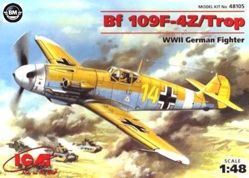 Icm Messerschmitt Bf 109F-4Z/Trop Wwii German Fighter 1:48 Bausatz Art. 48105-image