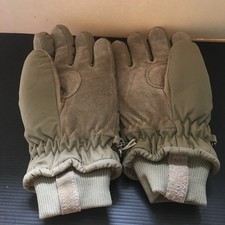 Men's Thinsulate Insulated Leather Palm  Cotton Tan Winter Ski Gloves Size L