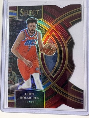 Chet Holmgren 2023-24 Panini Select Maroon Die-Cut Prizms #160 OKC! 128/175