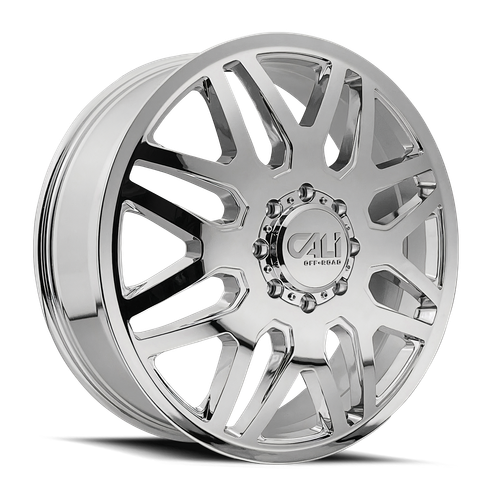 22x8.25 Cali 9115D Invader Dually Front Chrome Wheel 8x6.5 (115mm)