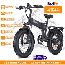 Electric Bike 48V 15Ah 1000W E-Motorbike 20" Folding Ebike MTB Apartment Storage