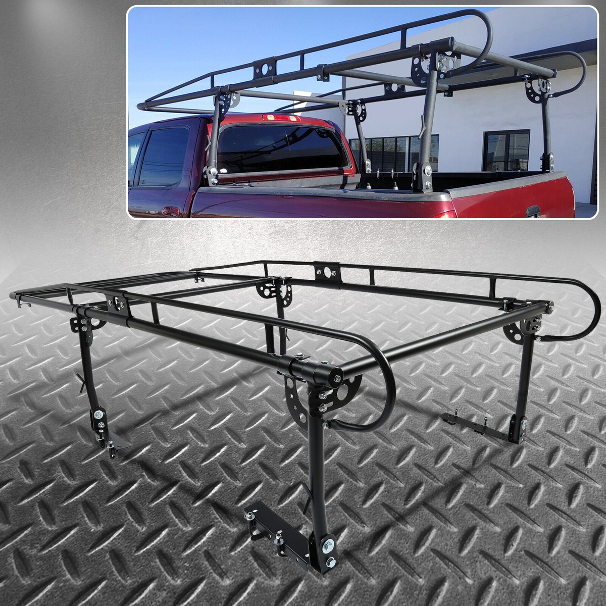 Adjustable FullSize Trunk Bed Truck PICKUP Rack Ladder Lumber
