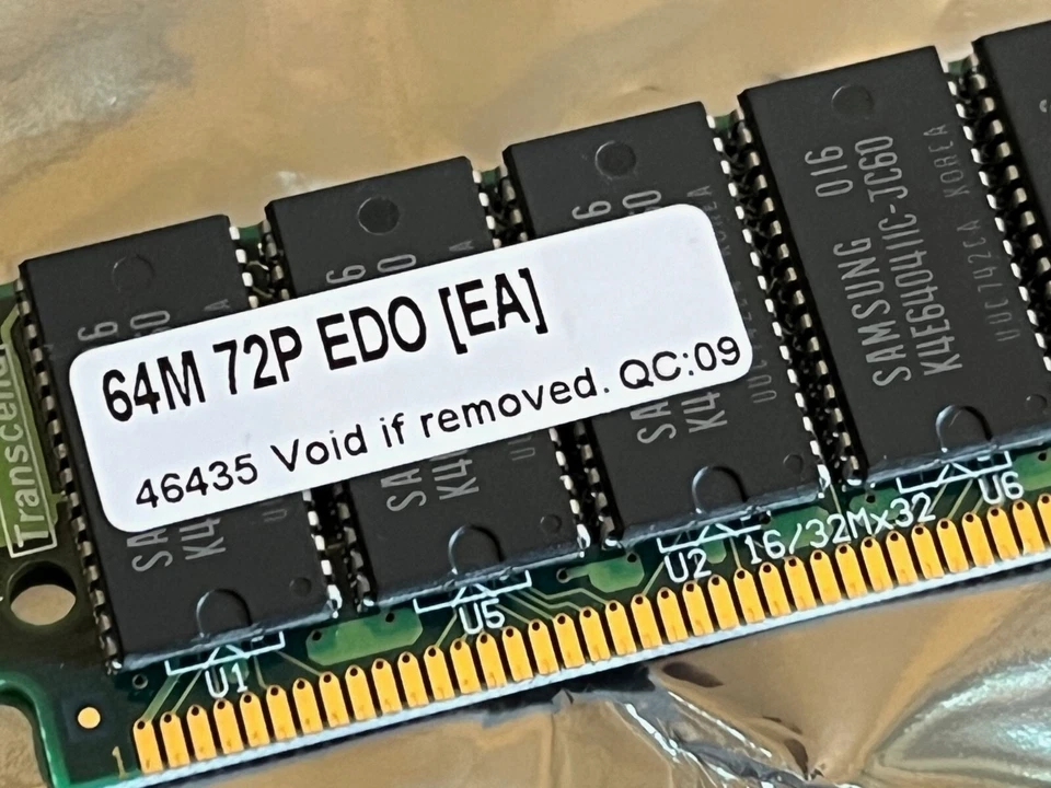 72 PIN 64MB EDO SIMM LOW PROFILE MEMORY 60nS PREMIUM GOLD PLATED (x1) fcb11.4 - Image 4 of 4