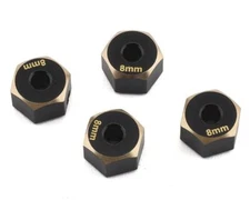 Samix SCX10 II Brass 12mm Hex Adapter (4) (8mm) [SAMSCX2-4063-8]