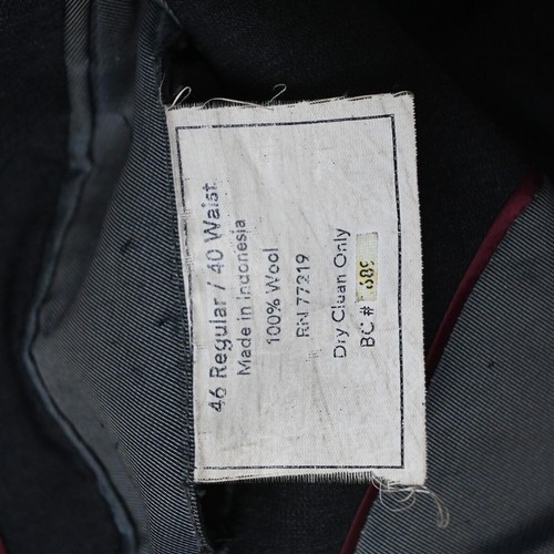 Wilke Rodriguez 46R 38x28 Charcoal Gray 100% Wool Mens Jacket Pants Suit - Picture 5 of 12
