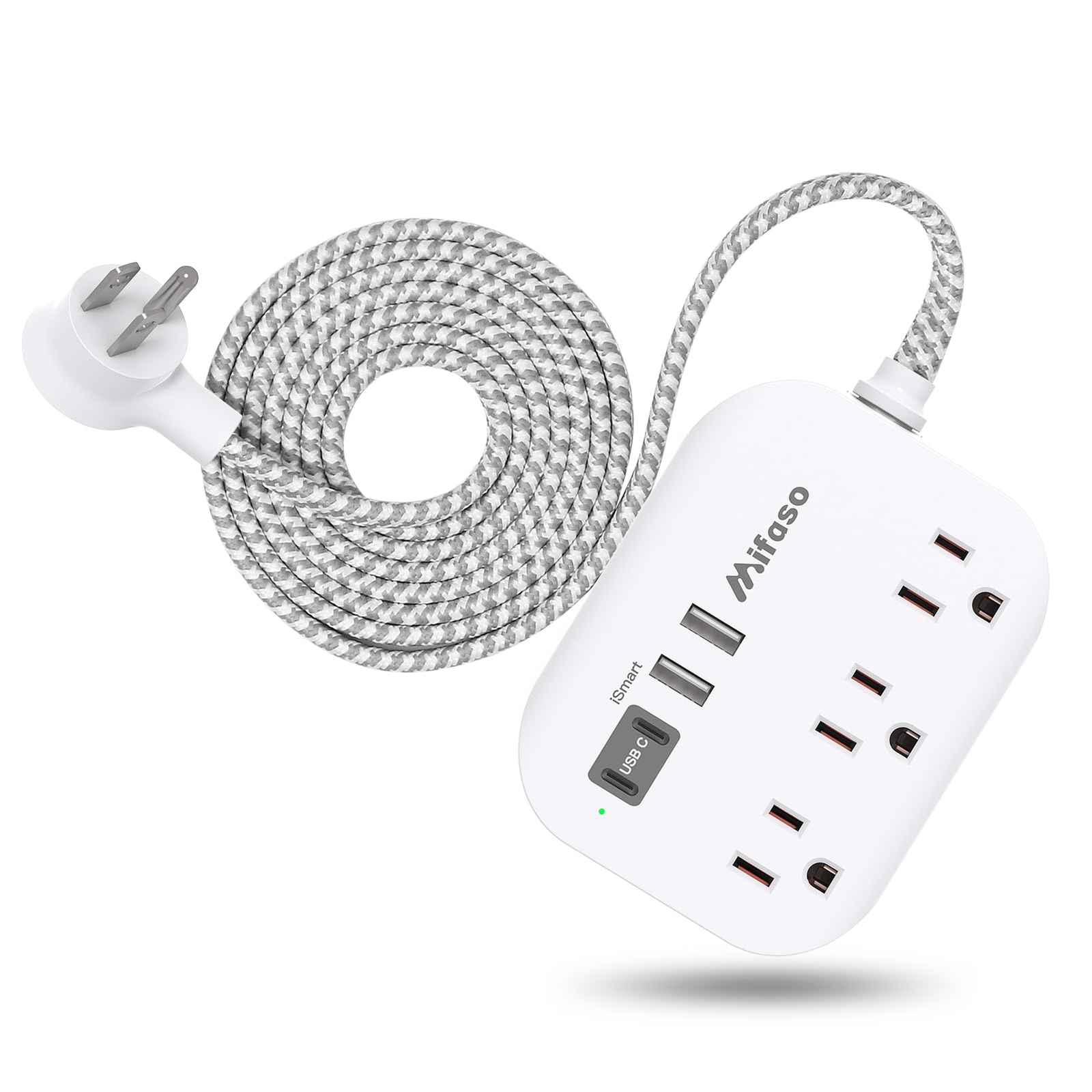 Cruise Ship Essentials - Power Strip with USB Ports 6Ft Flat Extension Cord w...