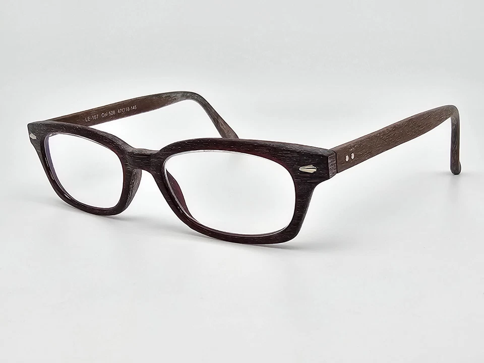 Оправа для очков Legre LE-157 Col 526 бордовая коричневая деревянная 47-18-145 - Изображение 3 из 4
