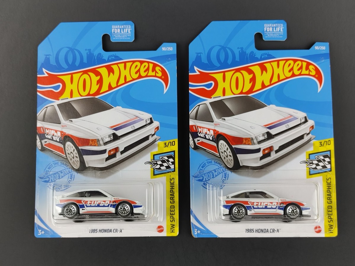Hot Wheels 1985 HONDA CR-X 2台セット 2x Lot 1985 Honda CR-X #90/250 HW Speed Graphics 3/10 Turbo