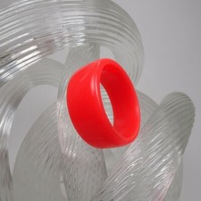 Neon Red Acrylic Resin Ring - Fluorescent Red - Mens or Womens - Handmade